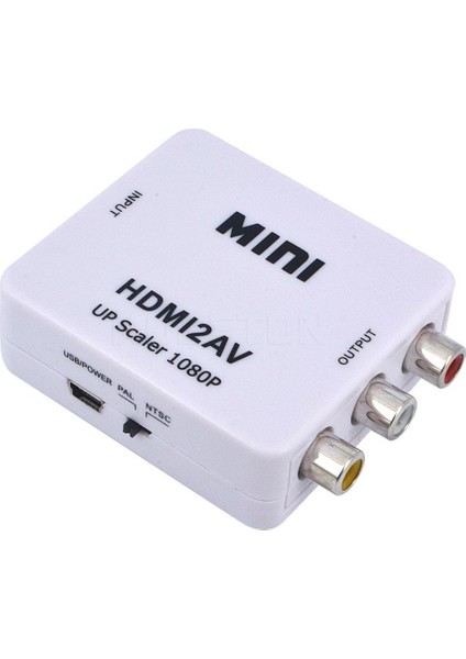 HDMI To RCA 2 AV Çevirici Dönüştürücü HDMI2AV Video Adaptör