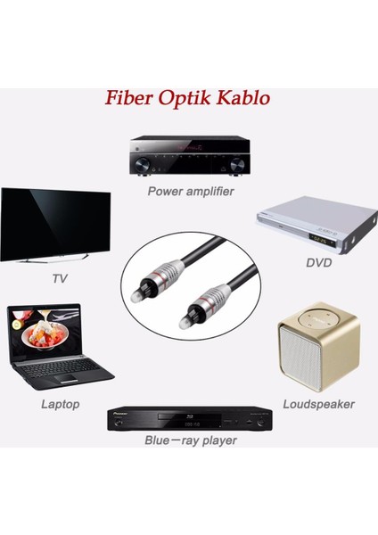 Dijital Ses Kablosu Fiber Optik Kablo 1,5 m