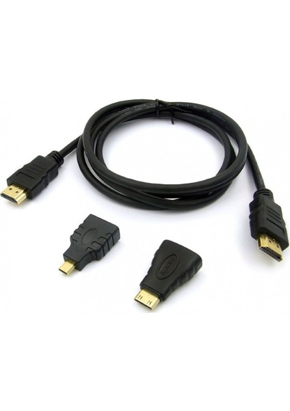 3in 1 HDMI Kablosu Micro / Mini HDMI Kablo 3'lü