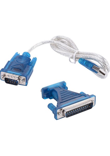 USB 2.0 to RS232 DB9 Kablo + 25 pin erkek 9 pin dişi LPT adaptör