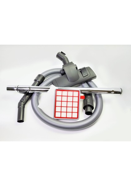 Fakir Veyron Turbo Elektrikli Süpürge Hortumu Emici Başlık Teleskopik Boru Toz Haznesi Hepa Filtre