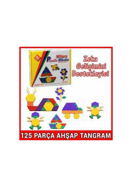 Okcu Hediyelik Ahşap 125 Parça Tangram