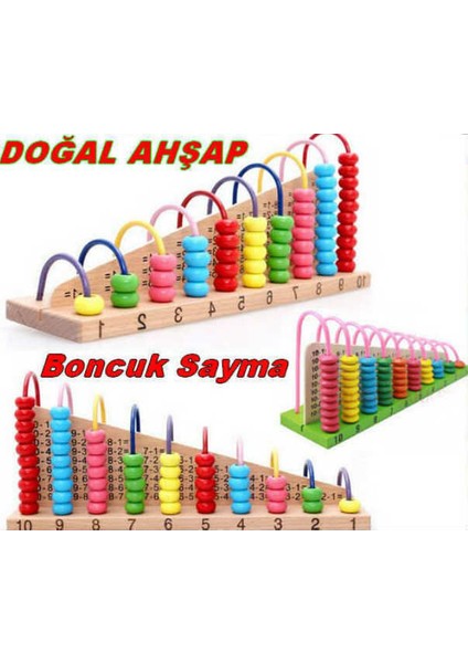 Ahşap Eğitici Matematik Seti Çok Fonksiyonlu