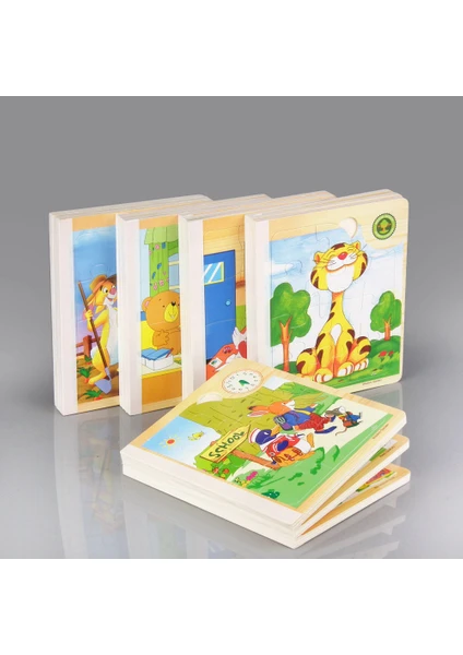 Okcu Hediyelik Ahşap Çocuk Puzzle Kitabı