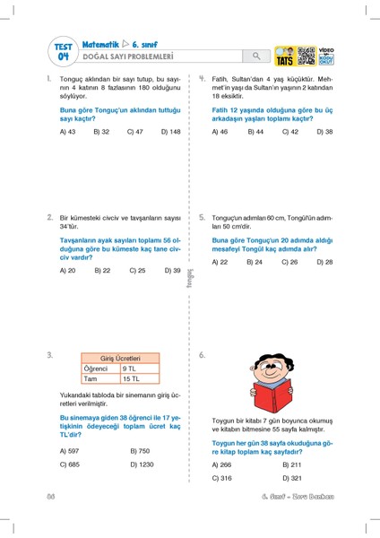 6. Sınıf Zoru Bankası Tüm Dersler