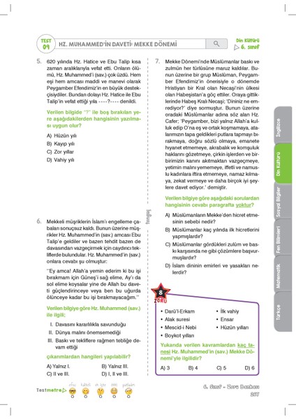 6. Sınıf Zoru Bankası Tüm Dersler