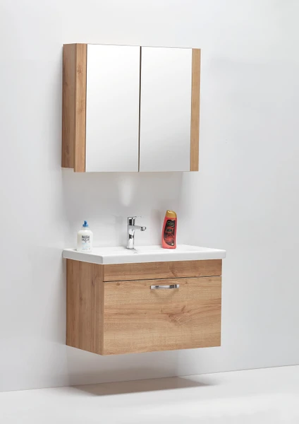 Saydam Banyo Stil 60 cm Banyo Dolabı Meşe