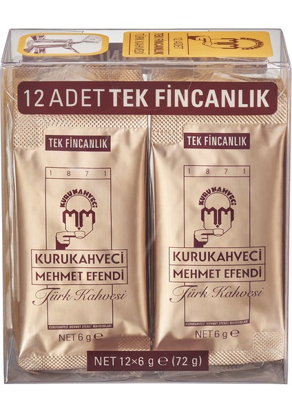 Mehmet Efendi 12x6 gr Tek Kullanımlık Türk Kahvesi