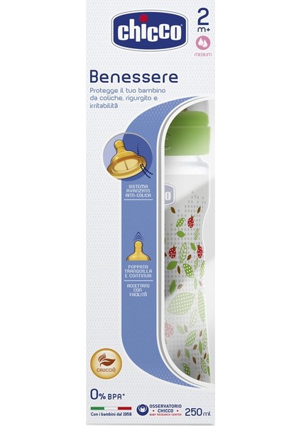 Wellbeing Pp Biberon Unisex 250 Ml Kauçuk Akış Ayarlı
