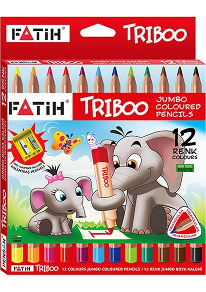 Triboo Jumbo Kuru Boya 12 Li