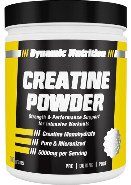 Dynamic Nutrition Creatine Monohydrate - 300 G - Aromasız - 60 Servis - %100 Saf Mikronize Kreatin Monohidrat