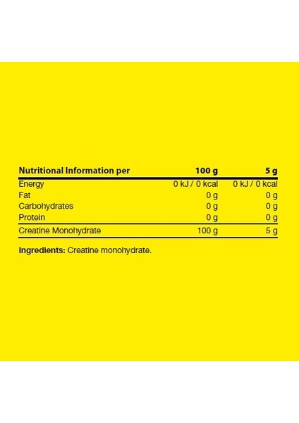 Creatine Monohydrate - 300 G - Aromasız - 60 Servis - %100 Saf Mikronize Kreatin Monohidrat