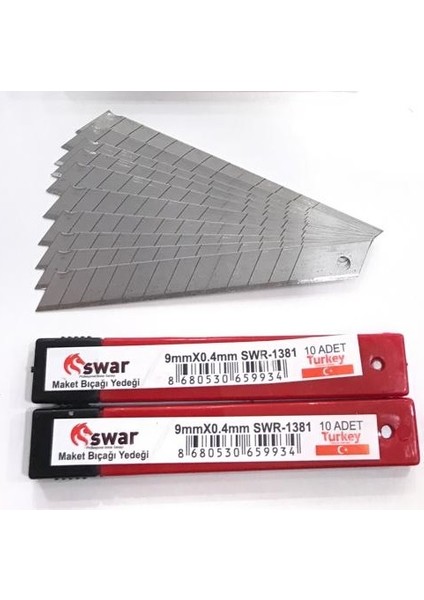 Maket Bıçağı Ağzı 9Mm X 0.4 Mm 10'Lu Paket