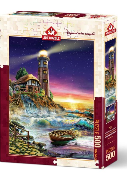 Deniz Fenerinden Günbatımı 500 Parça Puzzle