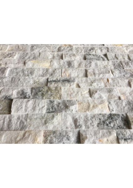 5X10Cm White Mix Doğal Taş Mermer Patlatma Mozaik Duvar Kaplaması