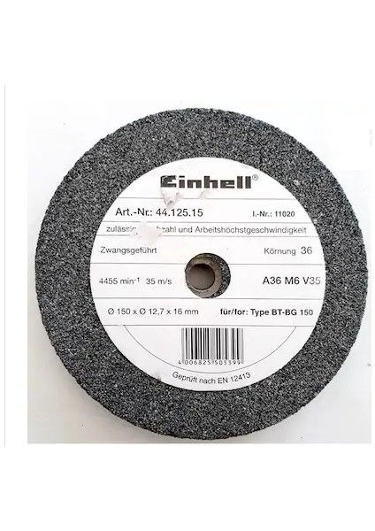 Kayasan Einhell Zımpara Taşlama Taşı Çark Taşı 150X12,7X16 Mm 36 Kum