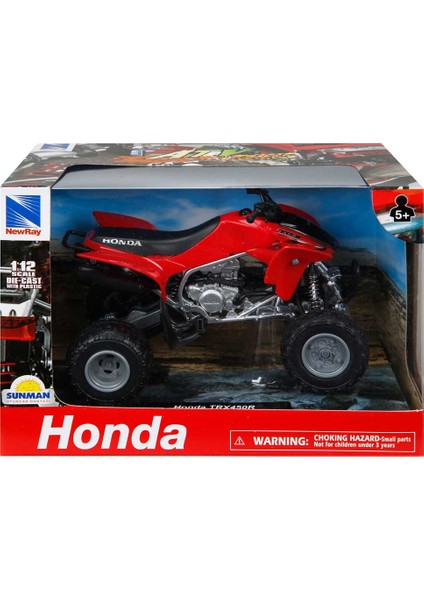 New Ray Honda Atv Kırmızı Tr x 450R Dc.1/12