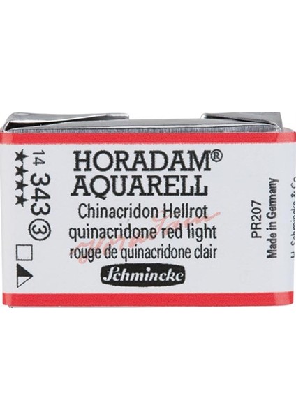 Horadam Artist Sulu Boya Tam Tablet 343 Quinacridone Red Light