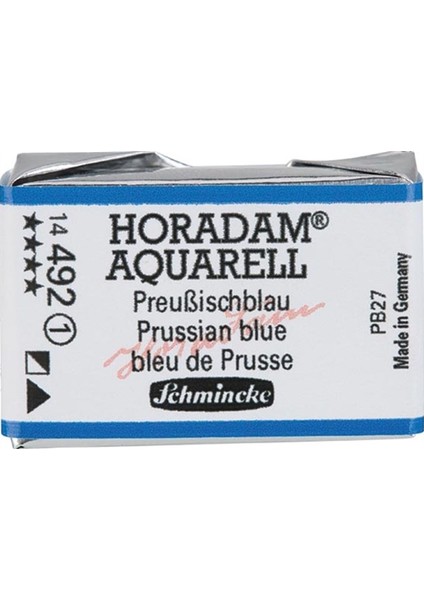 Horadam Artist Sulu Boya Tam Tablet 492 Prussian Blue