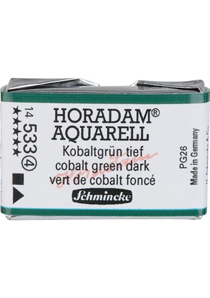 Horadam Artist Sulu Boya Tam Tablet 533 Cobalt Green Dark