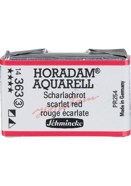 Horadam Artist Sulu Boya Tam Tablet 363 Scarlet Red