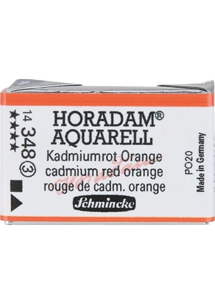 Horadam Artist Sulu Boya Tam Tablet 348 Cadmium Red Orange