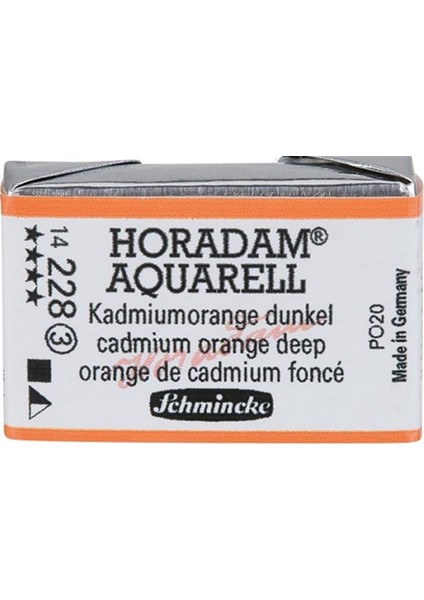 Horadam Artist Sulu Boya Tam Tablet 228 Cadmium Orange Deep