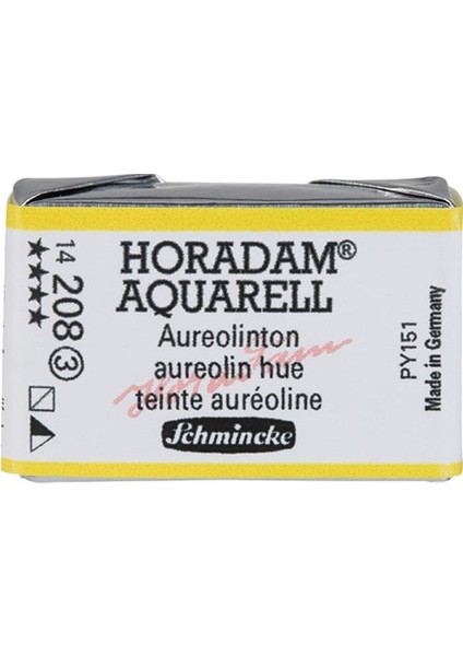 Horadam Artist Sulu Boya Tam Tablet 208 Aureolin Modern