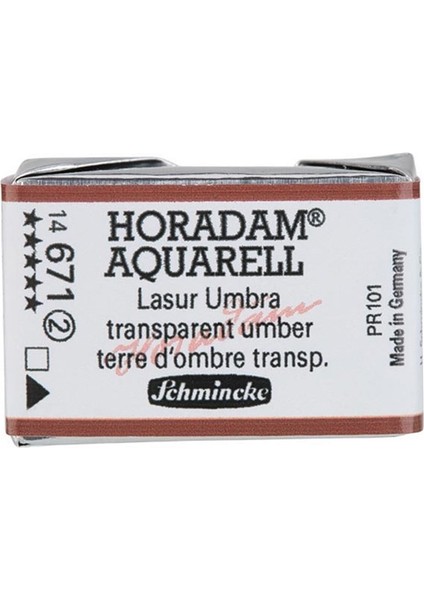 Horadam Artist Sulu Boya Tam Tablet 671 Transparent Umber