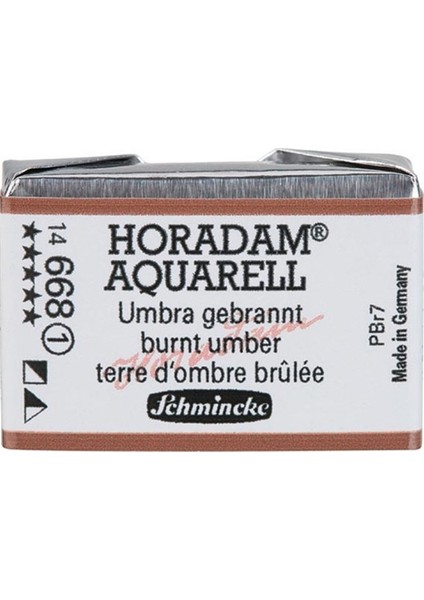 Horadam Artist Sulu Boya Tam Tablet 668 Burnt Umber