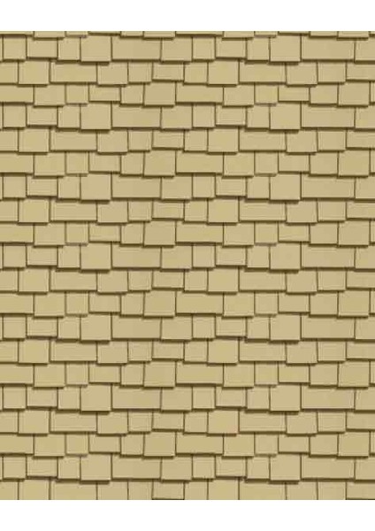 Maket Desenli Karton Çatı Düzensiz Ahşap 1/50 - 3'lü