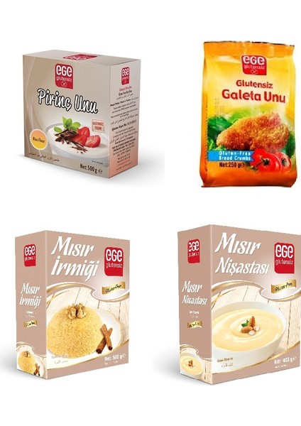 Mısır İrmiği Mısır Nişastası Pirinç Unu Galeta Unu Paket Gluten Free