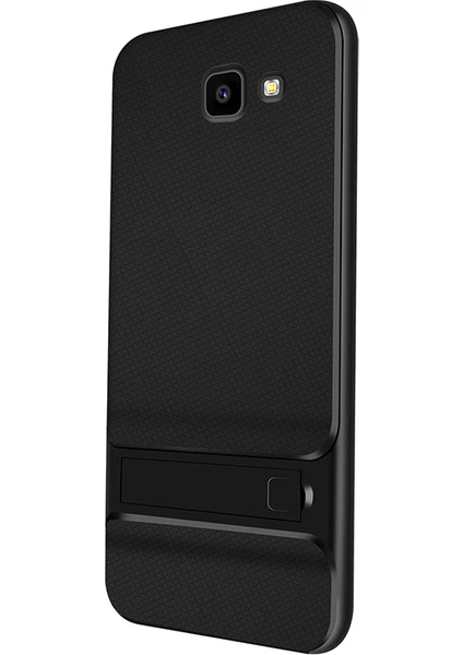 Case 4U Samsung Galaxy J4 Plus Kılıf Standlı Armor Arka Kapak - VRS Siyah