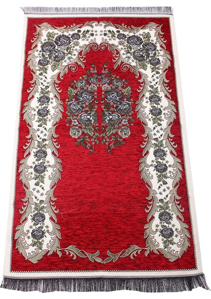Lüks Gülce Şönil Seccade 0261 Bordo