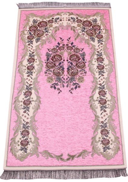Lüks Gülce Şönil Seccade 0261 Pembe