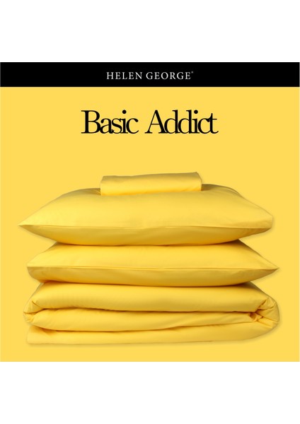 Çift Kişilik Nevresim Takımı-Basic Sari