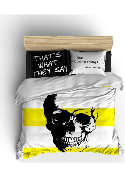 Çift Kişilik Nevresim Takımı-Skull