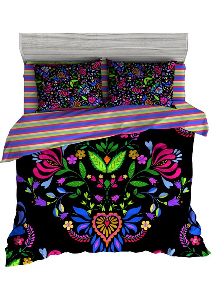 Çift Kişilik Nevresim Takımı-Folk