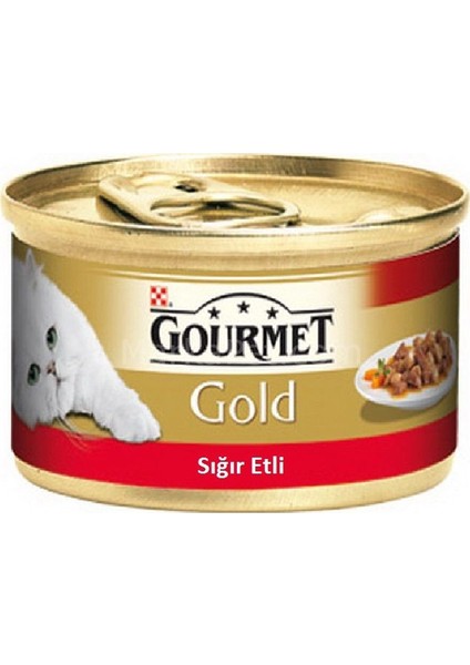Gourmet Gold Sığır Etli Soslu Kedi Konserve Mama 85Gr