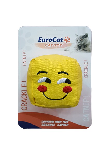 Kedi Oyuncağı Gülen Smiley Küp 6 cm