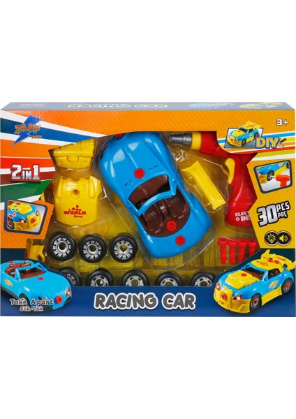 Zapp Toys Sök Tak Sesli ve Işıklı Spor Araba 30 Parça