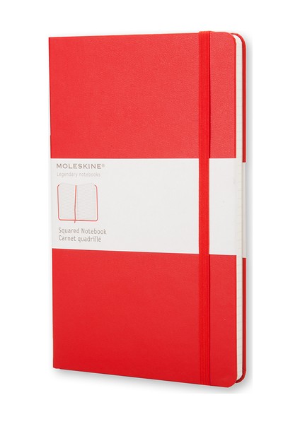 Defter Sert Kapak L Boy Kareli Scarlet Red Qp061R