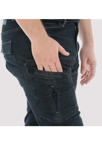 Samyeli Denim Korumalı Motosiklet Kargo Pantolonu modelleri