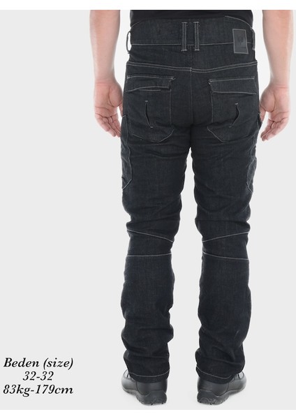 Samyeli Denim Korumalı Motosiklet Kargo Pantolonu fırsatları