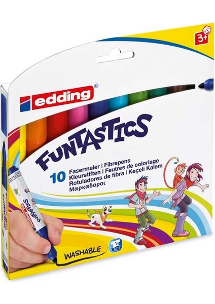 FUNTASTICS KEÇE UÇLU KALEM KALIN 10'LU SET