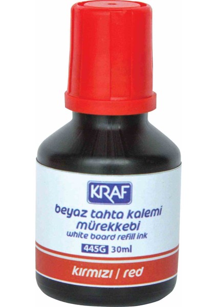 Beyaz Tahta Kalem Mürekkebi 30Ml Kırmızı 445G