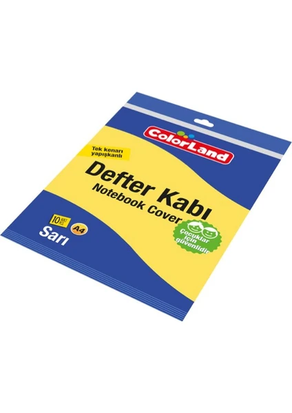 Defter Kabı Eko Sarı 10'Lu Color-Kap04