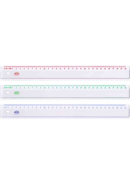 Cetvel Plastik Fancy Geniş 30 Cm 00165