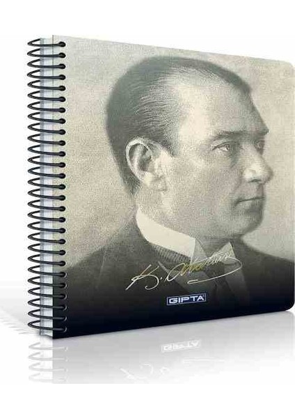 Defter A4 Atatürk Spr. Karton 80Yp.Kar.2606