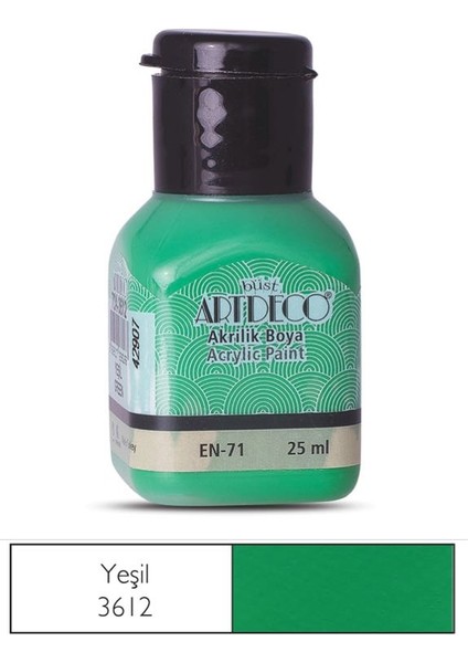 Akrilik Boya 25 Ml Yeşil Y-070A-3612